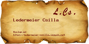Ledermeier Csilla névjegykártya